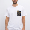 T-shirt blanc homme – poche artisanale