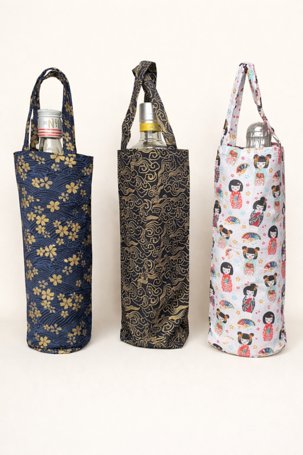 Sac à bouteille style japonais Cousu en France