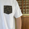 T-shirt blanc homme – poche artisanale