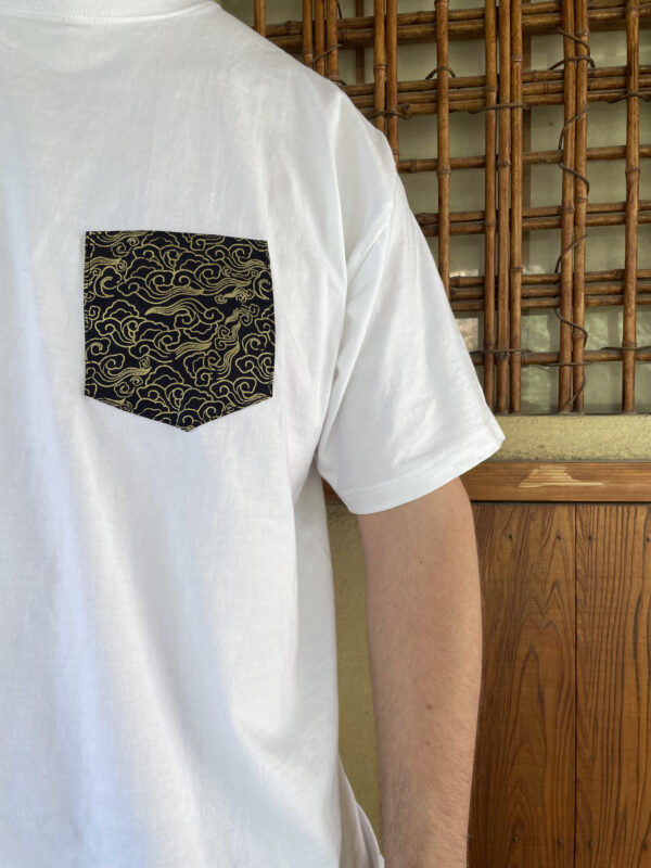 T-shirt blanc homme – poche artisanale