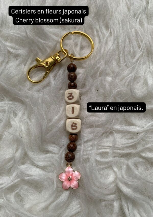 Porte-clé prénom japonais personnalisable🎌