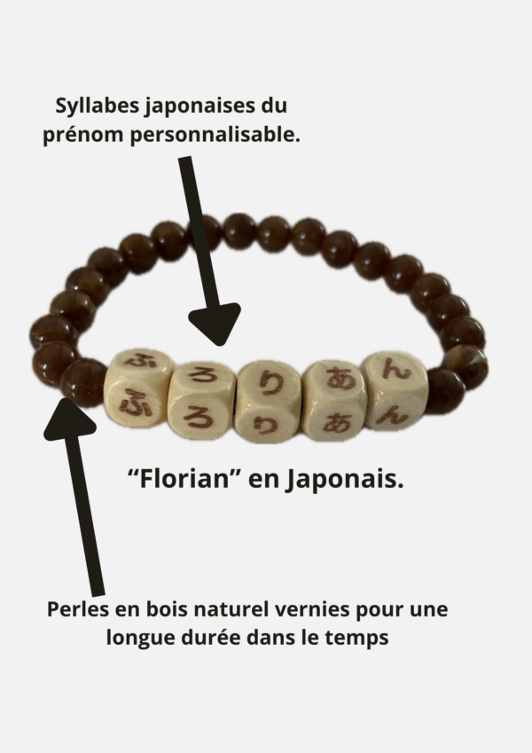 Bracelet prénom japonais personnalisable 🎌