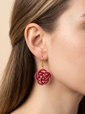 Boucles d'oreilles Mizuhiki Ume Musubi